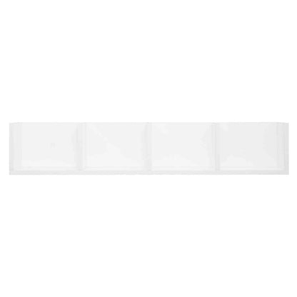 Homcom 95cm Four-Compartment Wall Shelf - White