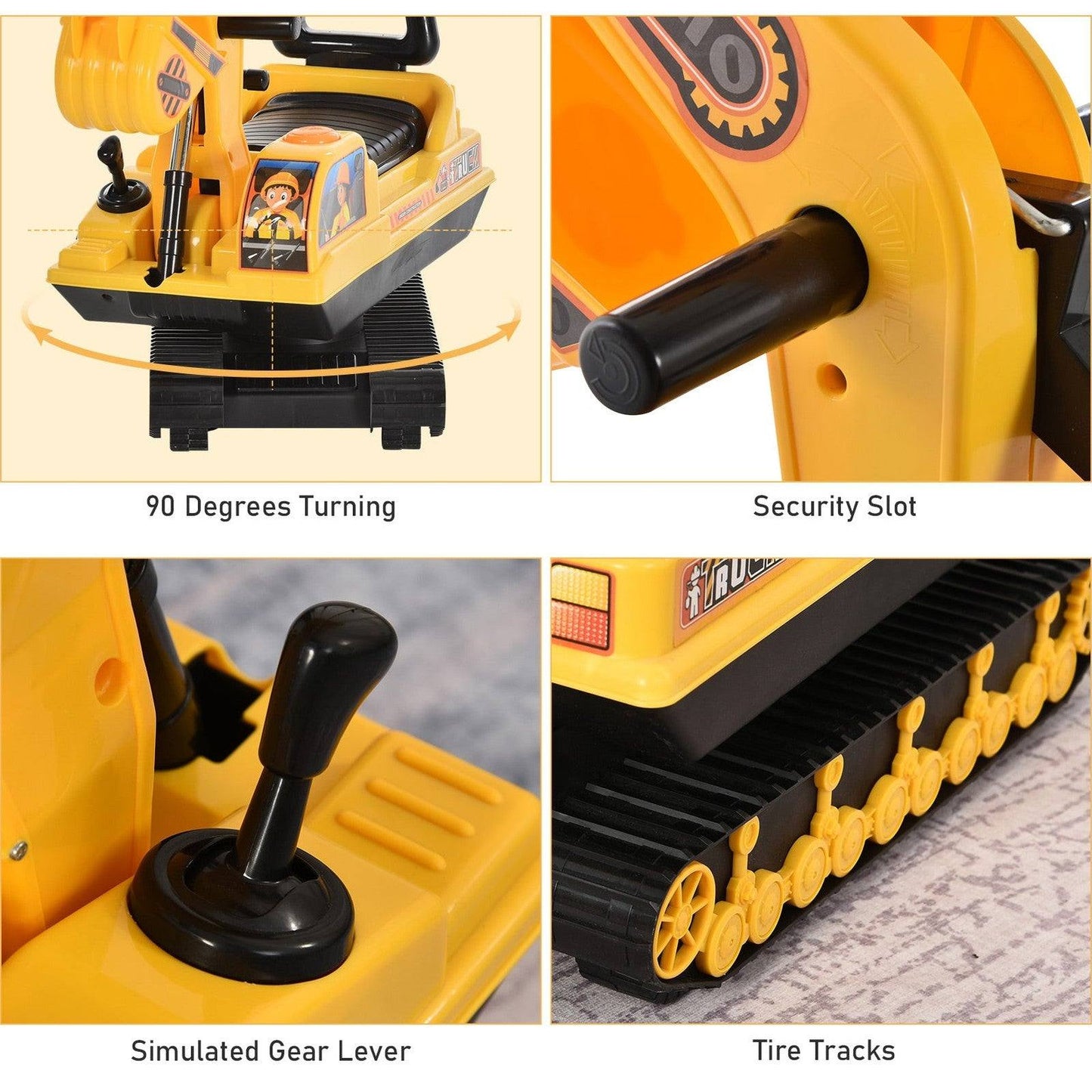 Ride On Excavator Toy Tractors Digger Movable Walker Construction Truck 3 Years