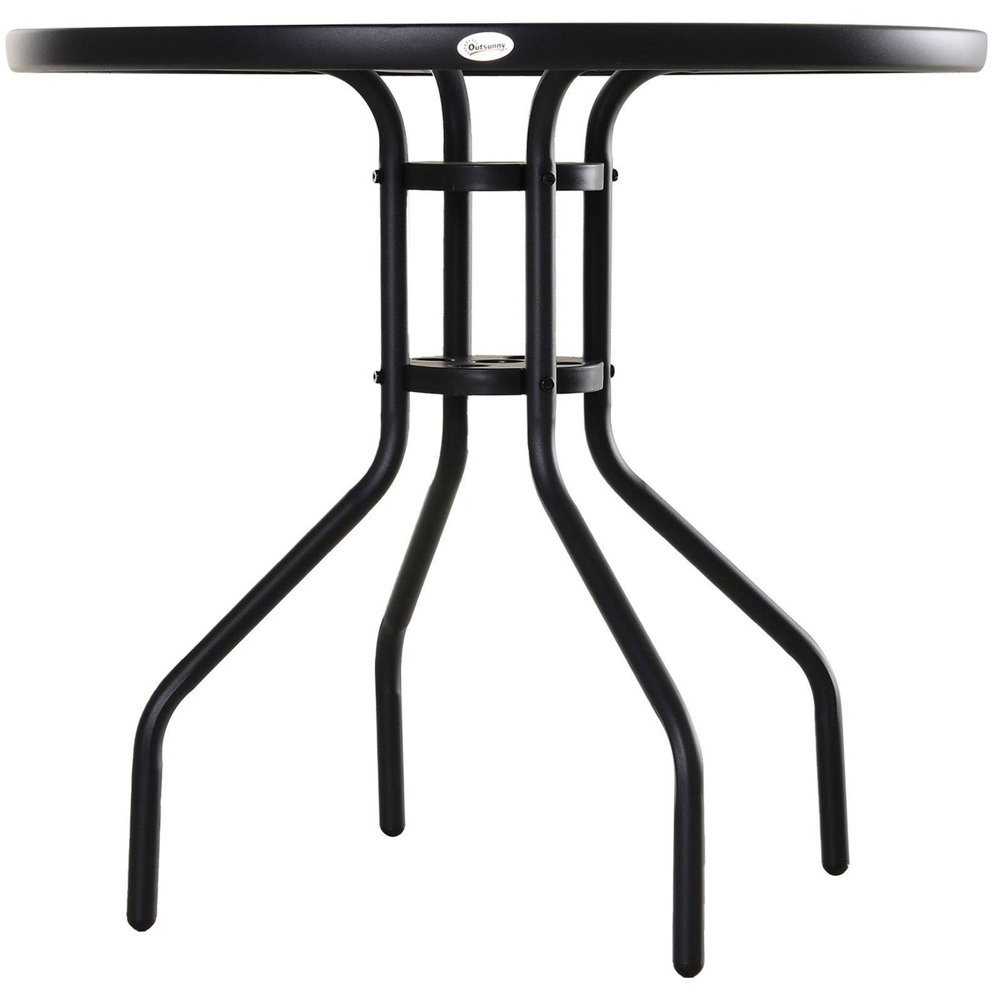 Bistro Table Outdoor Round Dining Coffee Table with Parasol Hole
