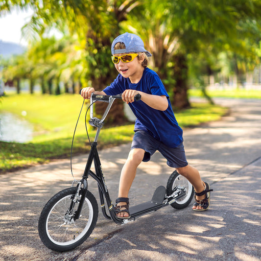 Teen Stunt Scooter Push Kick Scooters for Kids with Rubber Wheels Adjustable Handlebar Front Rear Dual Brakes Kickstand