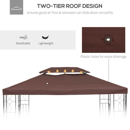Outsunny 3X4M Gazebo Canopy Replacement Cover