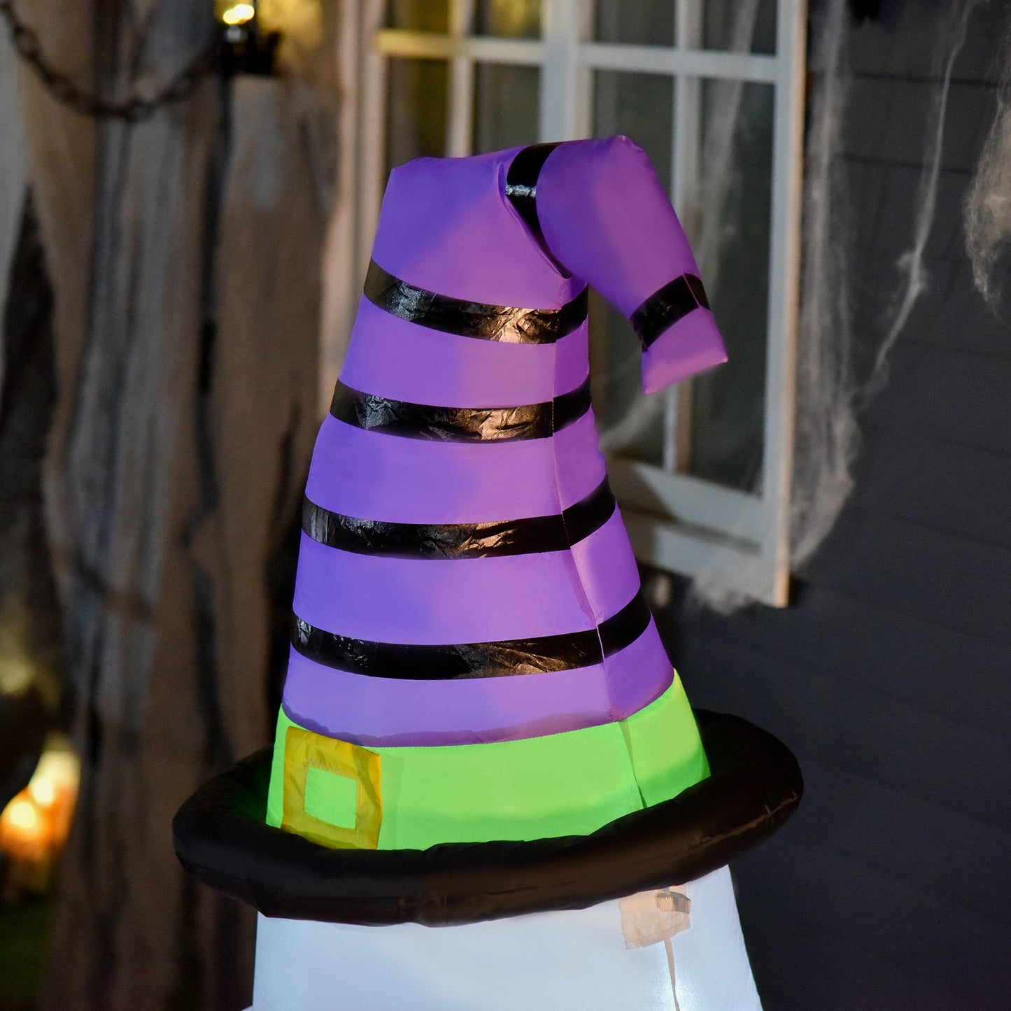Halloween 1.2m LED Outdoor Inflatable Decoration - Ghost w/ Pumpkin Lantern