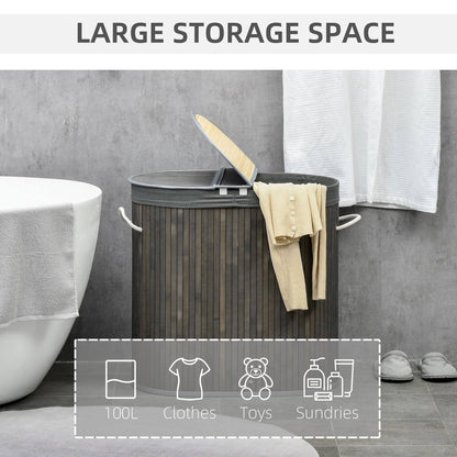 Bamboo Laundry Basket With Lid