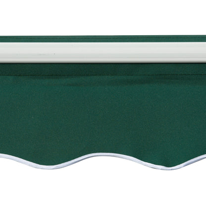 Outsunny Awning Canopy Manual Retractable Porch Sun Shade Shelter 3 X 2M Green