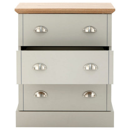 Kendal Chest of Drawers Grey 3 Drawers