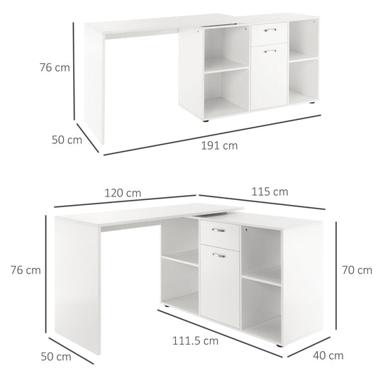 Modern L-Shaped Computer Desk