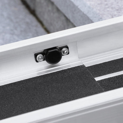 HOMCOM Aluminium Telescopic Wheelchair Ramps, 122cm, 270kg, Folding Ramp