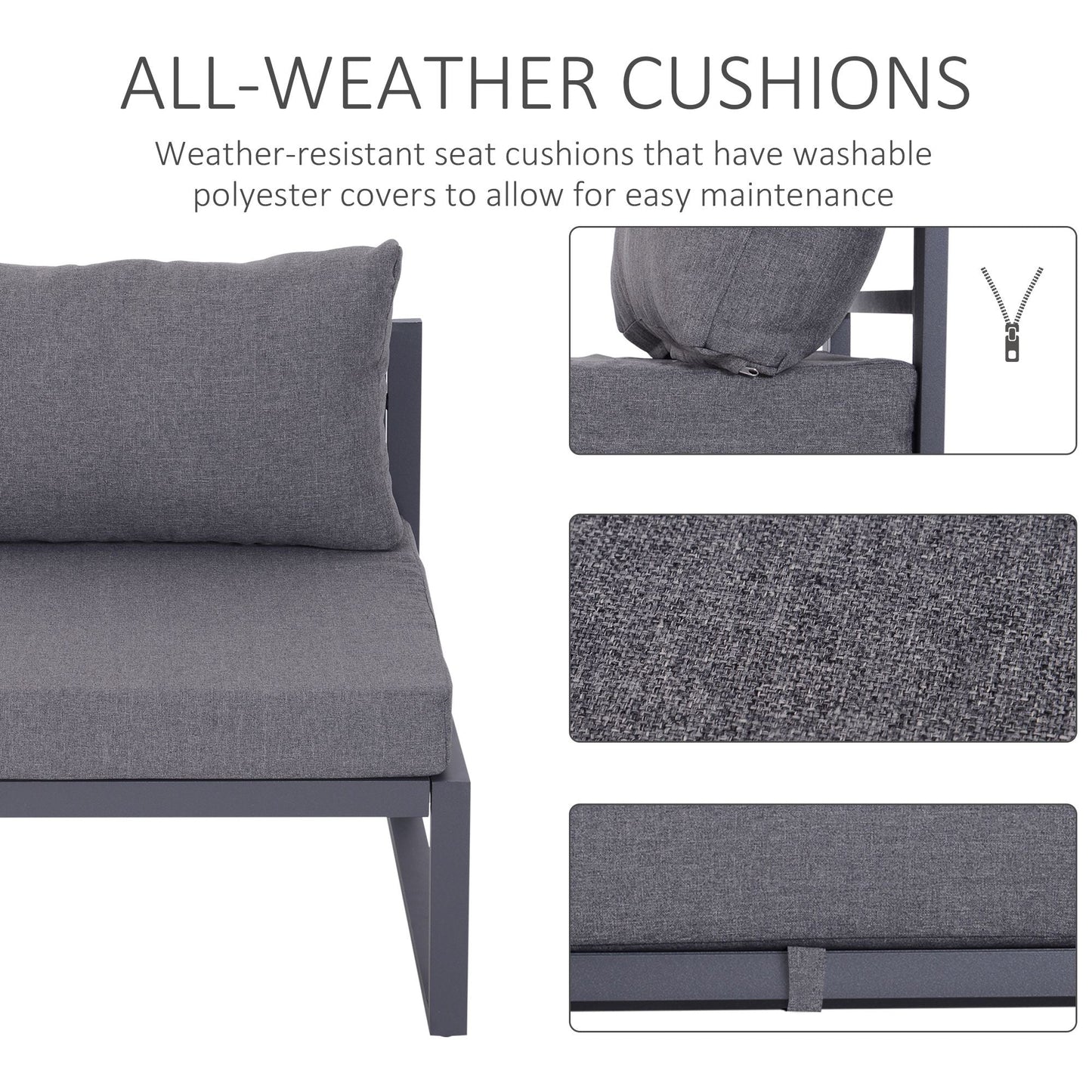 6-Piece Sectional Sofa Set W/Cushions