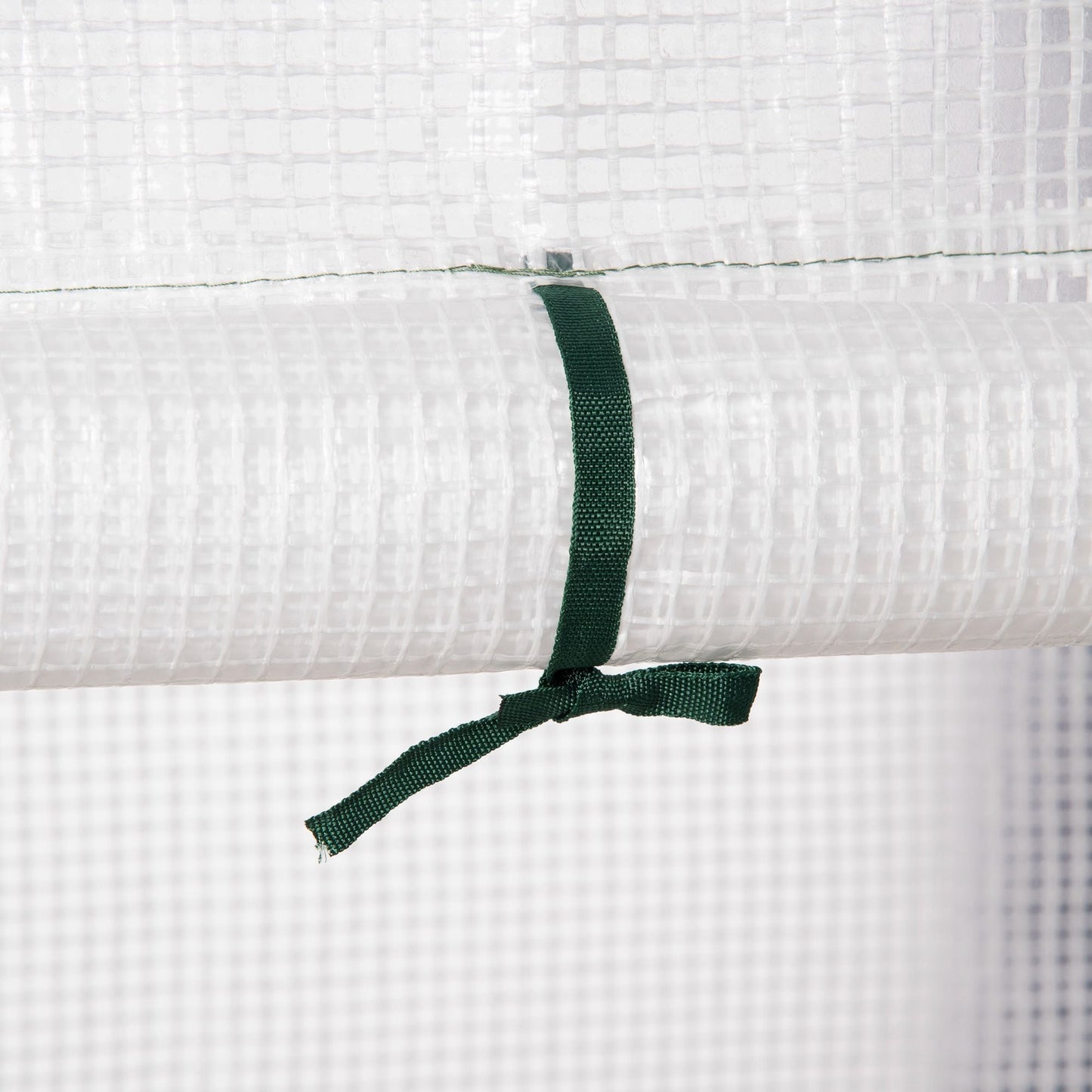 Outsunny Walk In Greenhouse with 2 Tier Shelf, Portable Gardening Plant Grow House with Roll up Zip Panel Door, Reinforced PE Cover, 143 x 73 x 195cm, Green