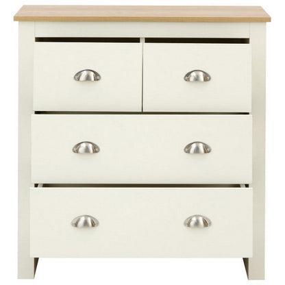 Lancaster Chest of Drawers Cream 4 Drawers