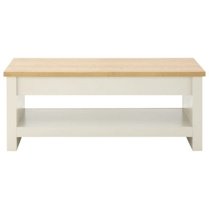 Lancaster Extending Coffee Table Cream 1 Shelf 105cm