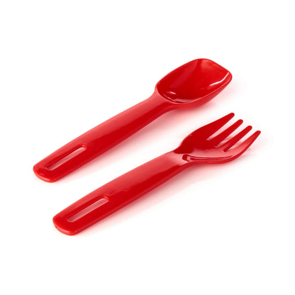 Foodiemals Clip Lock Stacked Bento Lunch Box with Cutlery