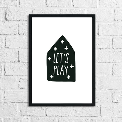 Scandinavian Let's Play Children's Nursery Bedroom Wall Decor Print