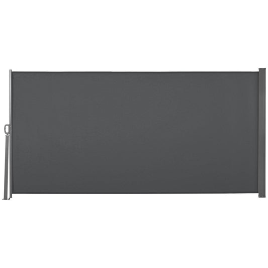 Retractable Sun Side Awning Screen Fence Patio Garden Wall Balcony Screening Panel Outdoor Blind Privacy Divider 3x1.6M