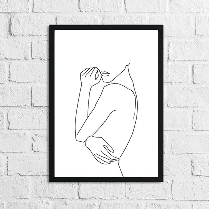 Women's Body Line Work Bathroom Bedroom Dressing Room Wall Decor Print