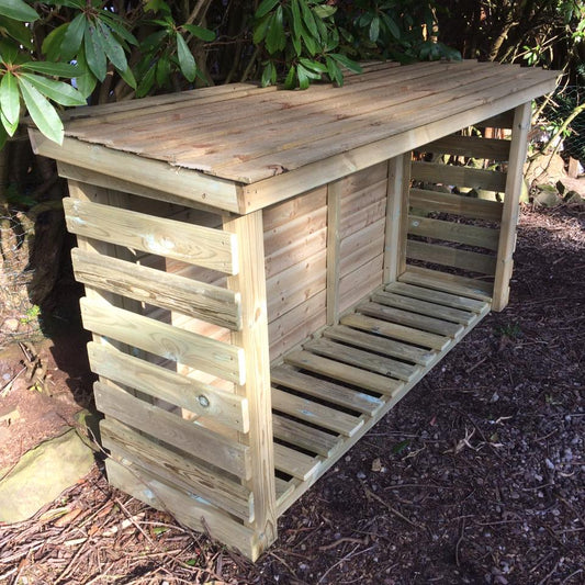Heavy Duty Garden Log Store 180cm wide x 60cm deep by Churnet Valley - LSOP4X6