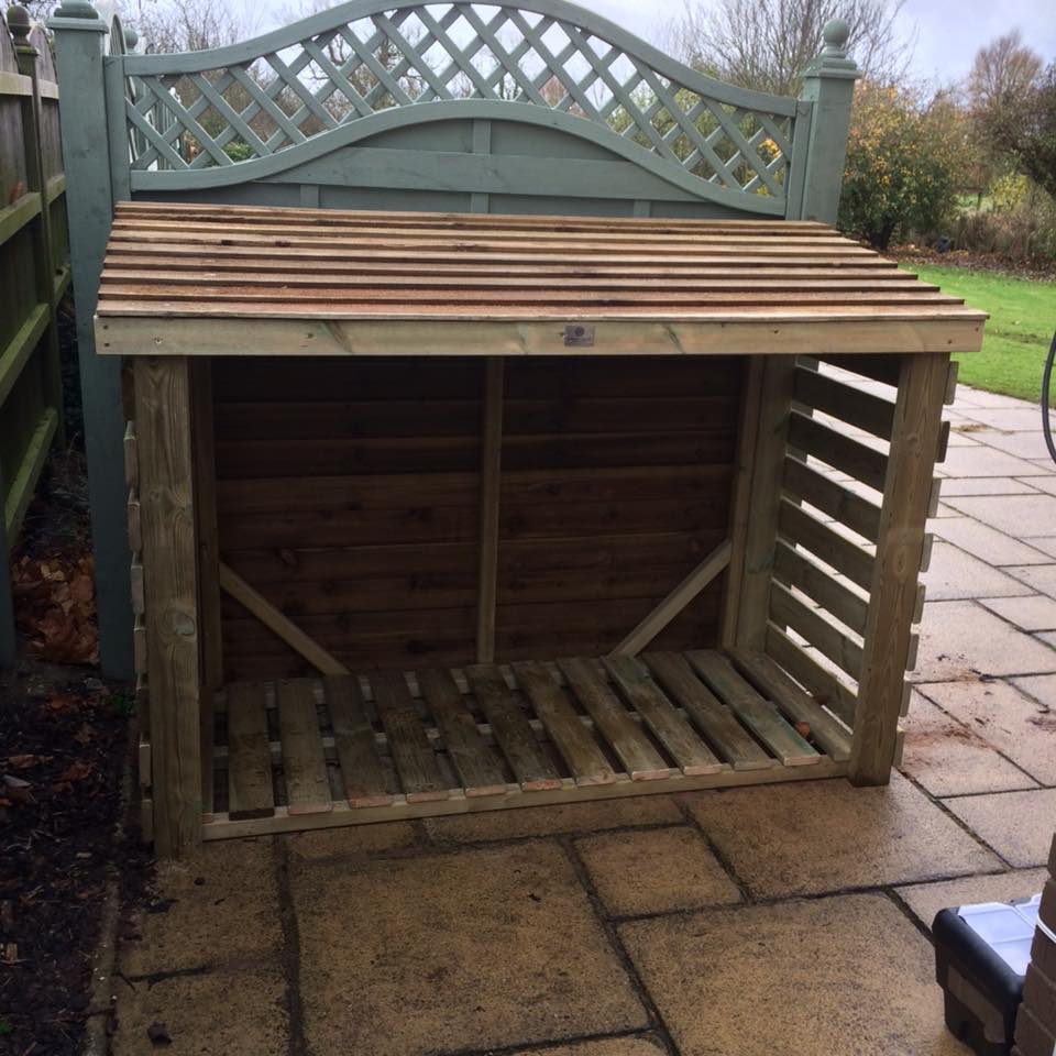 Heavy Duty Garden Log Store 180cm wide x 60cm deep by Churnet Valley - LSOP4X6