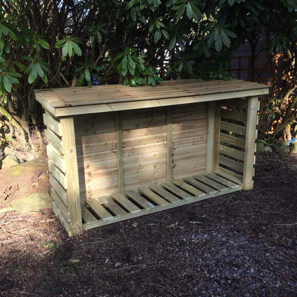 Heavy Duty Garden Log Store 180cm wide x 60cm deep by Churnet Valley - LSOP4X6