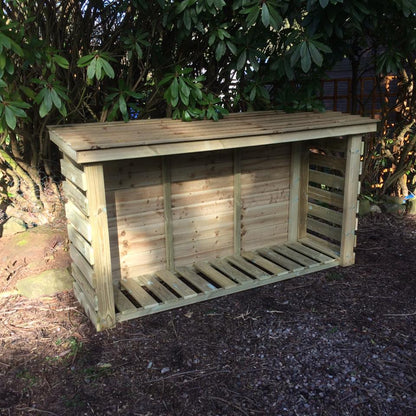 Heavy Duty Garden Log Store 180cm wide x 60cm deep by Churnet Valley - LSOP4X6