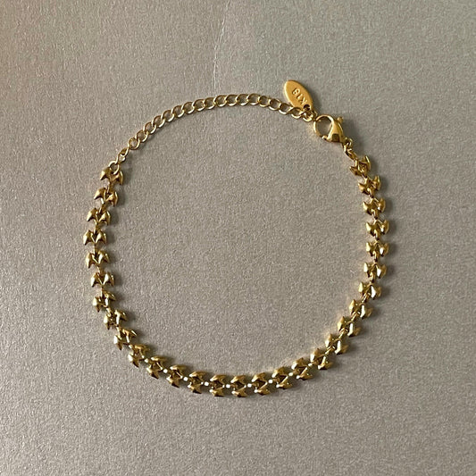 Capri Luxe 18k Gold Plated Textured Bracelet