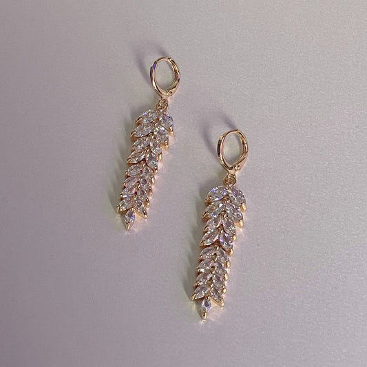 Celestina Jewelled Feather Earrings