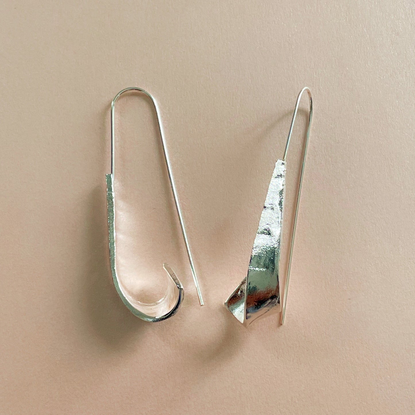 Kimora Silver Tone Spiral Curl Earrings