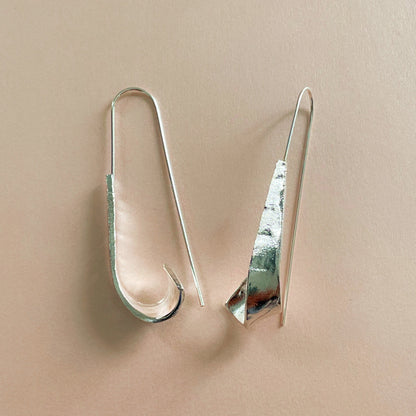 Kimora Silver Tone Spiral Curl Earrings