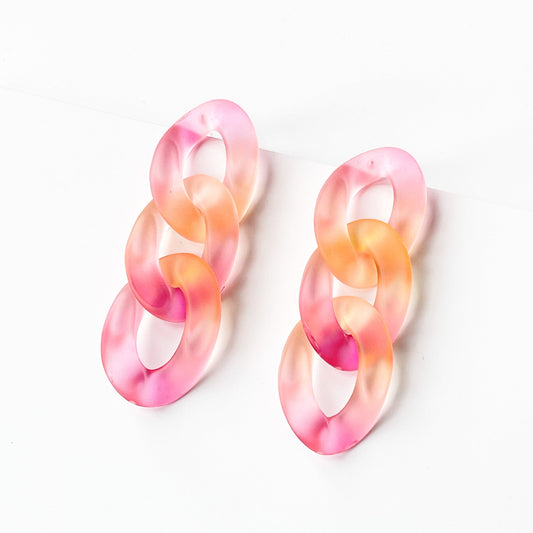 Frankie Blush Ombre Chain Earrings