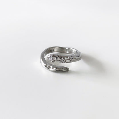 Selma Silver Tone Wrap Ring