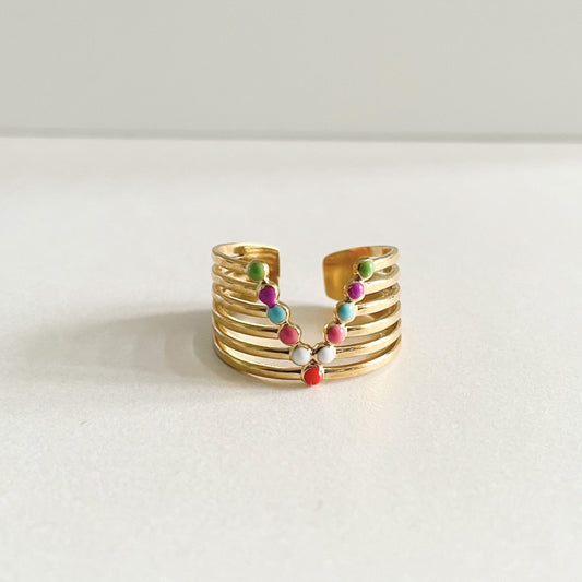 Amaya Luxe 18k Gold Plated Ring