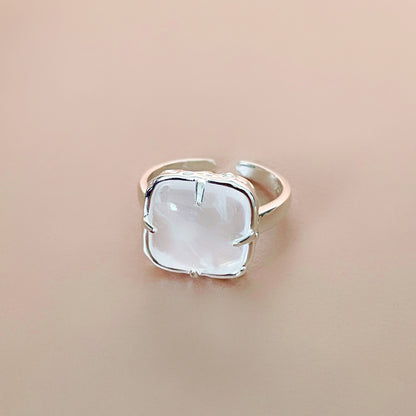 Chiara Silver Tone Cocktail Ring