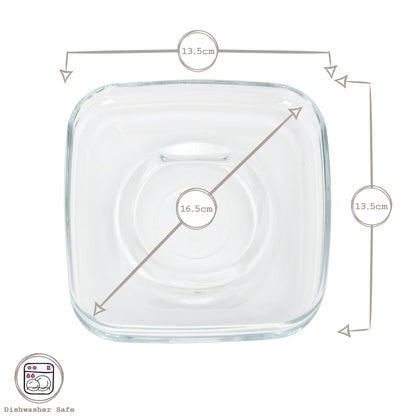 12pc 350ml Cozy Stacking Glass Coffee Cups & Saucers Set