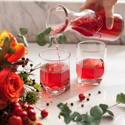 215ml Diamond Tumbler Glasses - Pack of Six