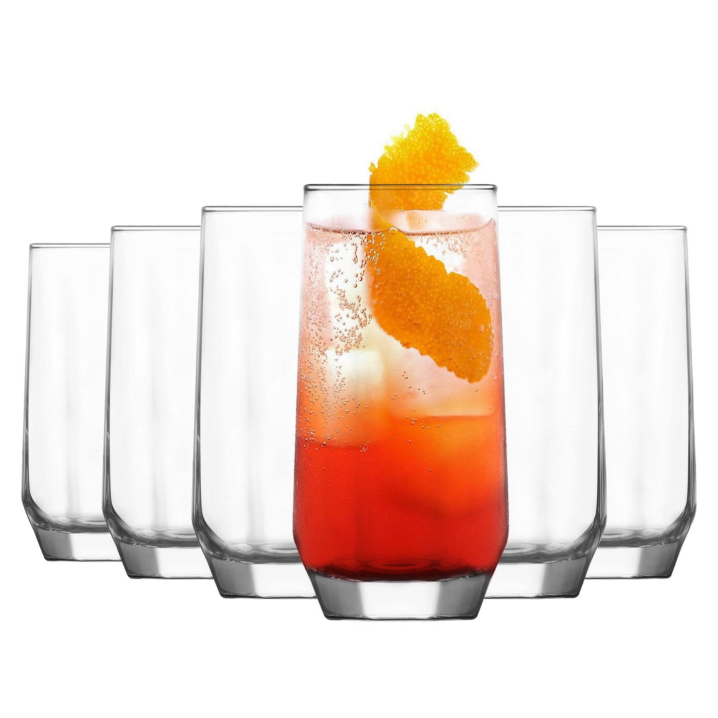 385ml Diamond Highball Glasses - Pack of Six