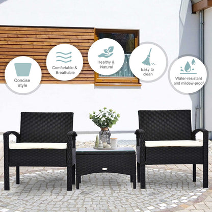 2 Seater Rattan Bistro Set