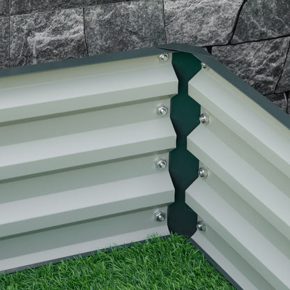 Square Raised Garden Bed Box with Weatherized Steel Frame for Vegetables