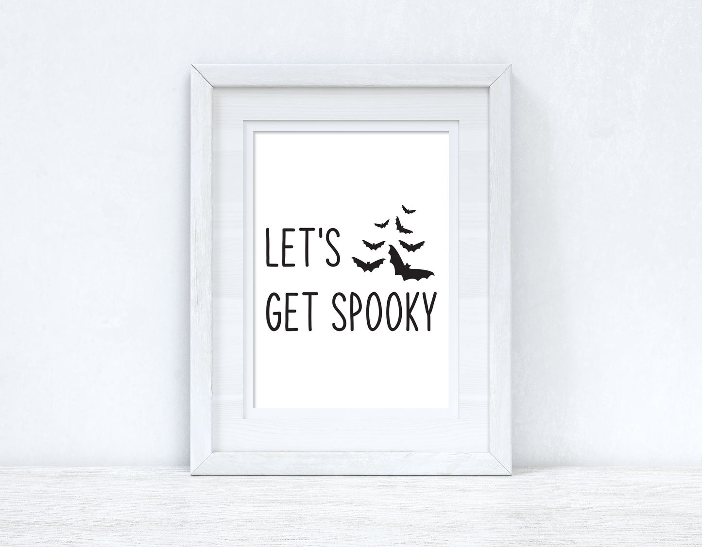 Let's Get Spooky Bats Autumn Seasonal Wall Home Decor Print