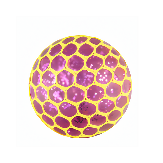 Wholesale Light Up Glitter Squishy Mesh Ball - (CDU of 12)