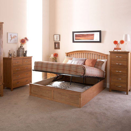 Madrid King Size Ottoman Bed Natural 5 x 7ft