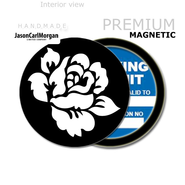 English Rose 90mm Magnetic Parking Permit Windscreen Disc Holder