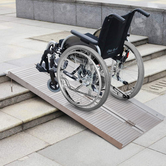 Folding Aluminium Ramp Wheelchairs/Scooters/Pet Mobility Ramp W/Handle 40"