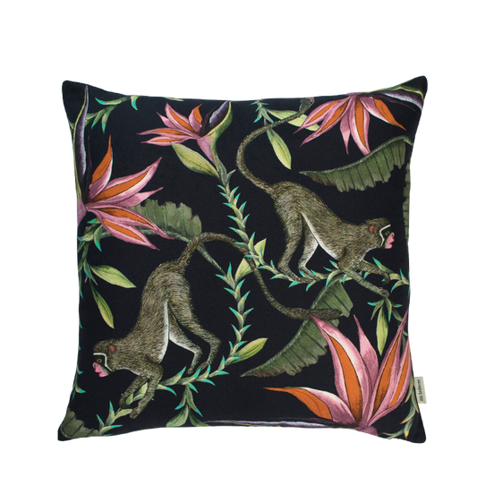 Ardmore - Monkey Paradise Night Silk Cushion Cover