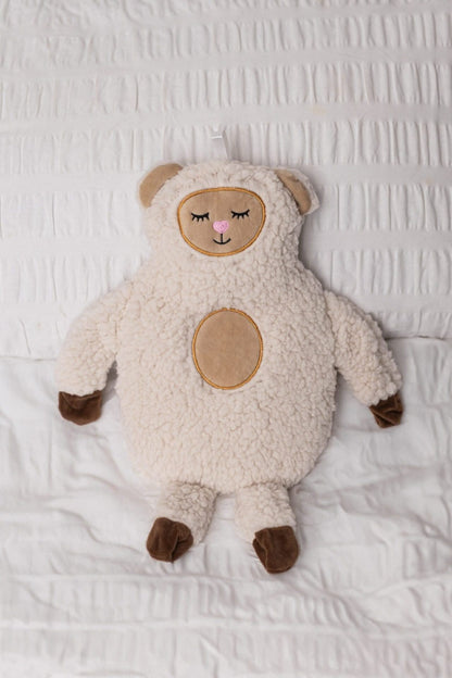 1L Sheep Hot Water Bottle Heater with Soft Plush Cover