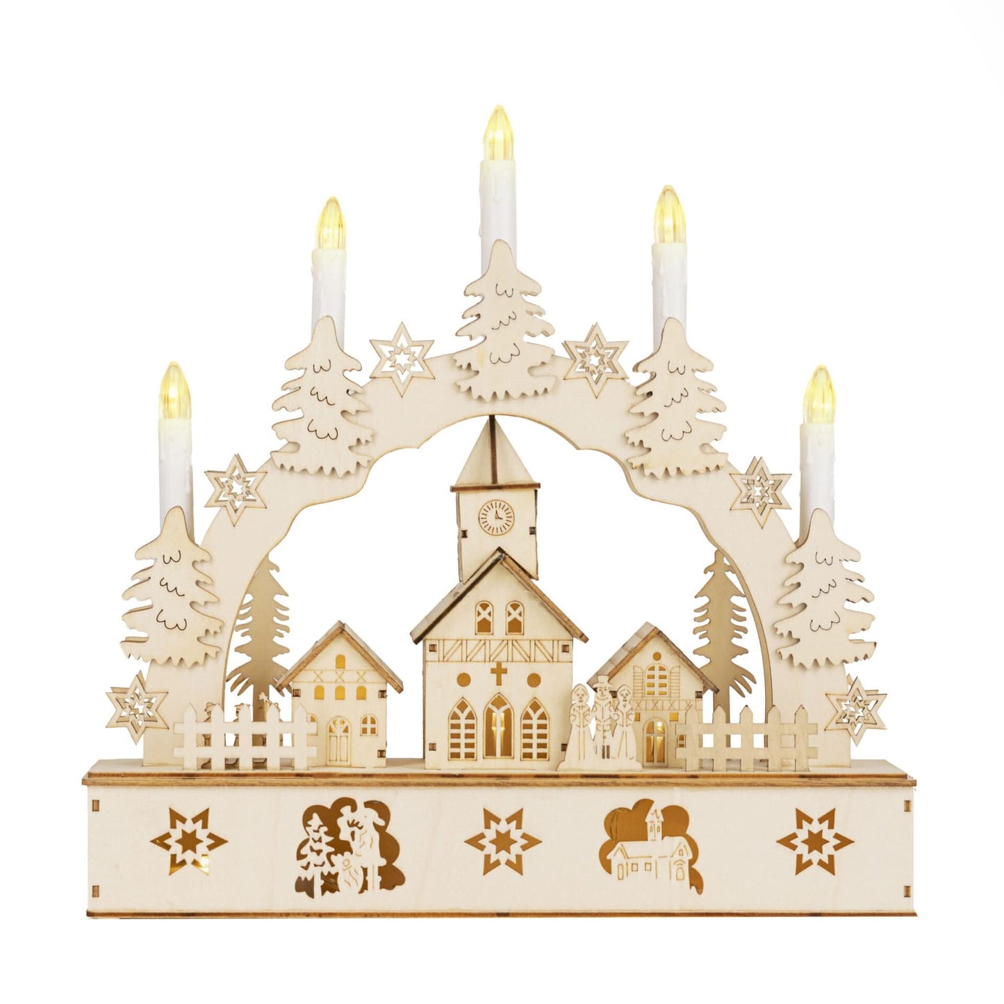 Christmas Village Candle Bridge