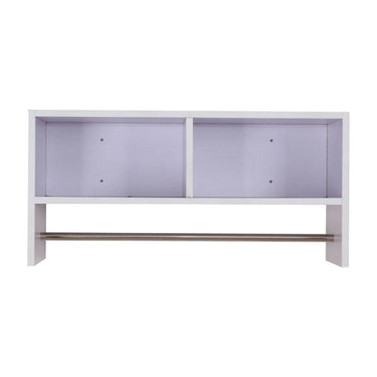 Wall Mounted Coat Hanger Hooks Rack Stand Hallway Coat Rack Rail & Storage Shelf Hanging Coat Organizer White