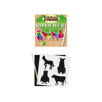 Mini Eco-Friendly Farm Scratch Art