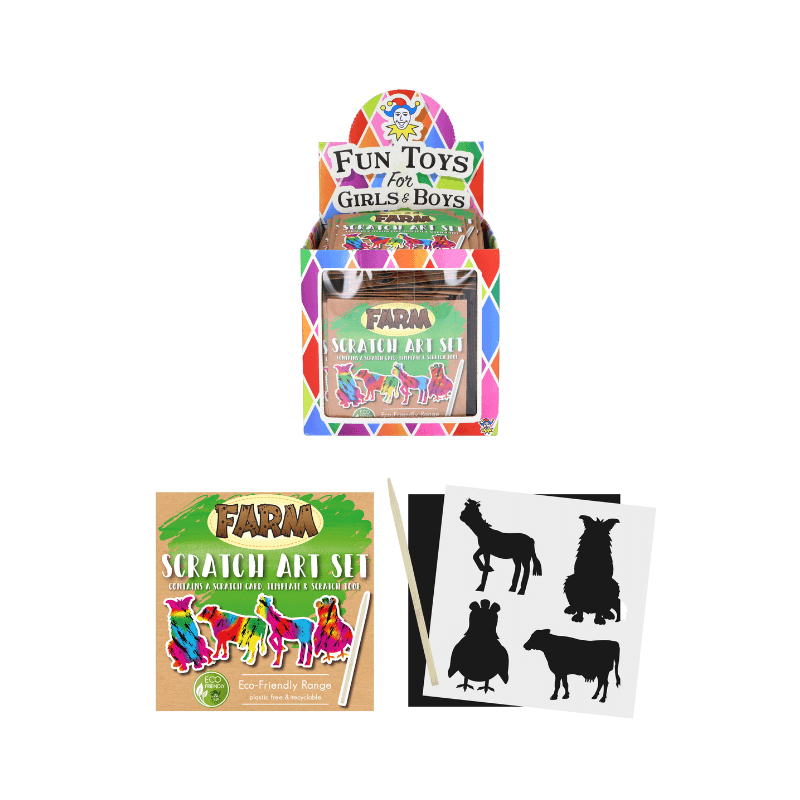 Mini Eco-Friendly Farm Scratch Art