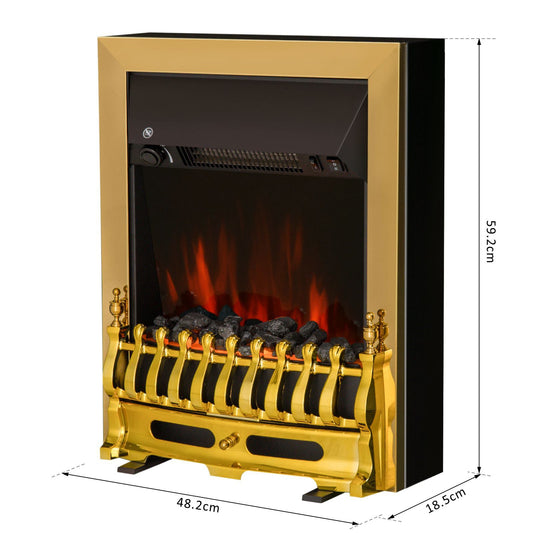Electric Fireplace LED Light Complete Fire Place Heating Indoor Heater Coal Burning Flame Effect Heat 2000W Max
