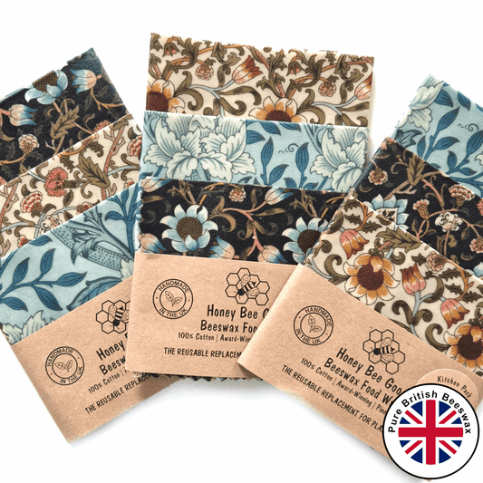 *British Beeswax Set of 3 Handmade Beeswax Wraps | William Morris