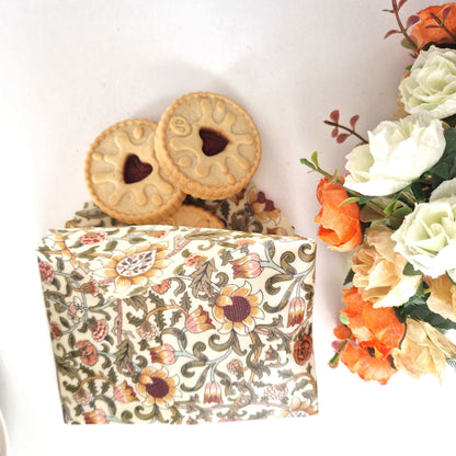 *British Beeswax Set of 3 Handmade Beeswax Wraps | William Morris Evenlode Natural